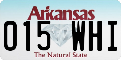 AR license plate 015WHI
