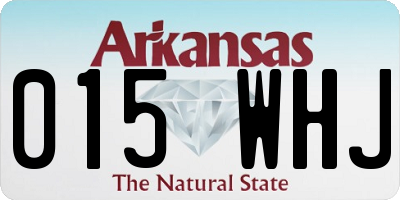 AR license plate 015WHJ