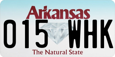 AR license plate 015WHK