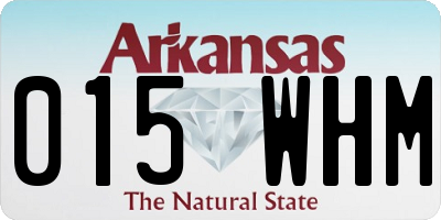 AR license plate 015WHM
