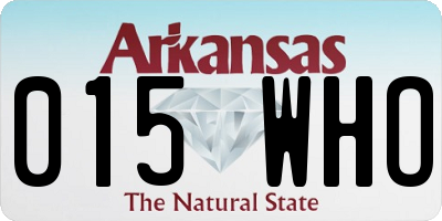 AR license plate 015WHO