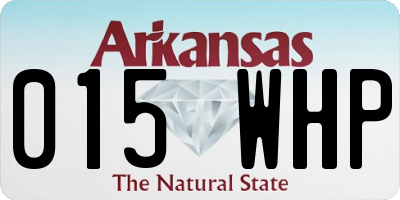AR license plate 015WHP