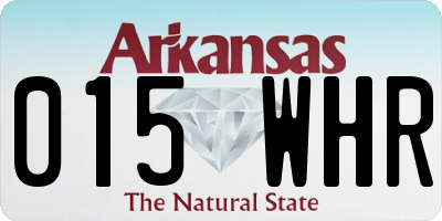 AR license plate 015WHR
