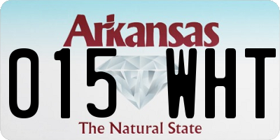 AR license plate 015WHT