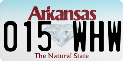 AR license plate 015WHW