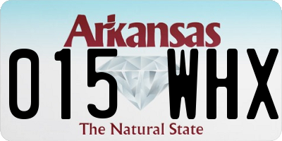 AR license plate 015WHX