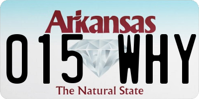 AR license plate 015WHY