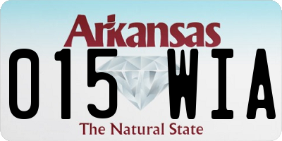 AR license plate 015WIA