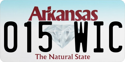 AR license plate 015WIC