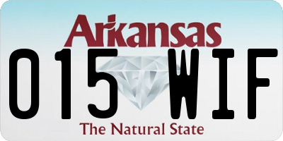 AR license plate 015WIF