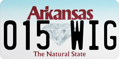 AR license plate 015WIG