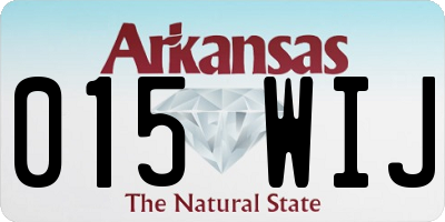 AR license plate 015WIJ
