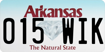 AR license plate 015WIK
