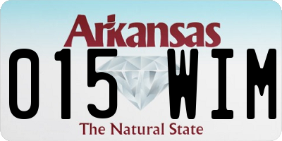 AR license plate 015WIM