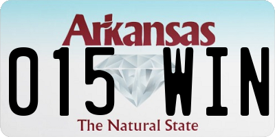 AR license plate 015WIN