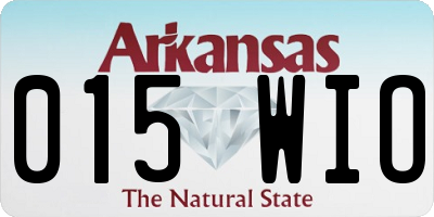 AR license plate 015WIO