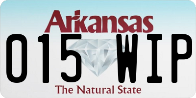 AR license plate 015WIP