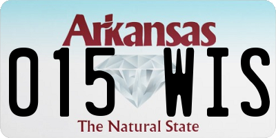 AR license plate 015WIS