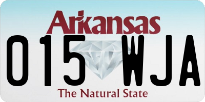 AR license plate 015WJA
