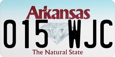 AR license plate 015WJC