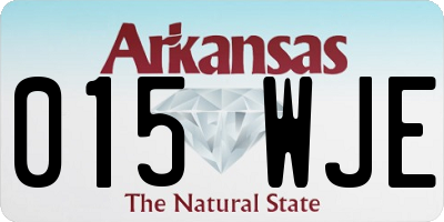 AR license plate 015WJE