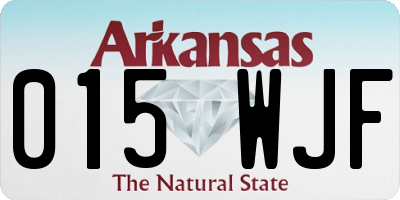 AR license plate 015WJF