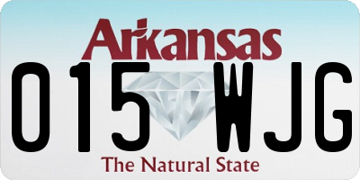 AR license plate 015WJG