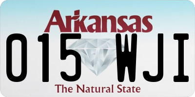 AR license plate 015WJI