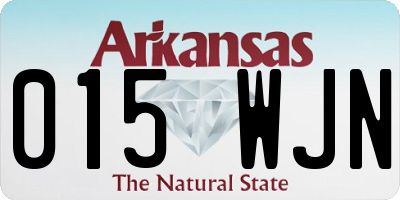 AR license plate 015WJN