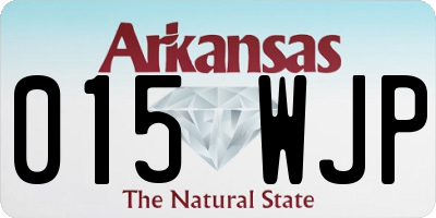 AR license plate 015WJP