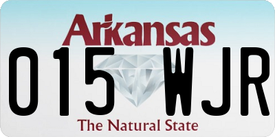 AR license plate 015WJR