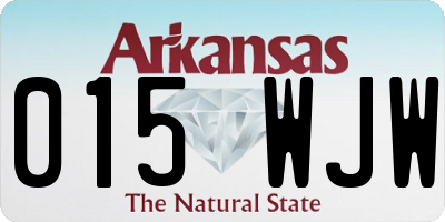 AR license plate 015WJW
