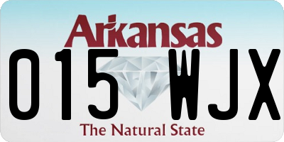 AR license plate 015WJX