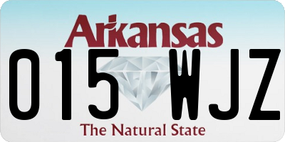AR license plate 015WJZ