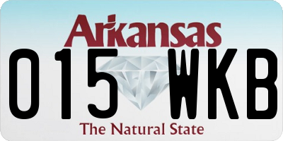 AR license plate 015WKB