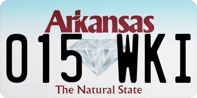 AR license plate 015WKI