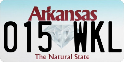 AR license plate 015WKL