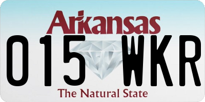 AR license plate 015WKR