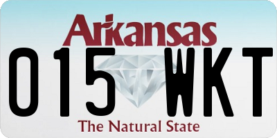 AR license plate 015WKT