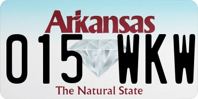 AR license plate 015WKW