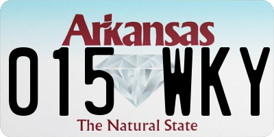 AR license plate 015WKY