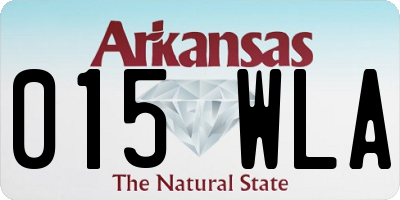 AR license plate 015WLA