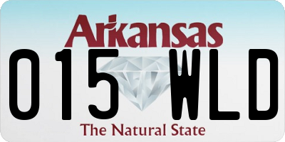 AR license plate 015WLD