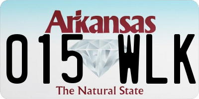 AR license plate 015WLK