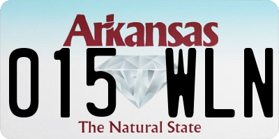 AR license plate 015WLN