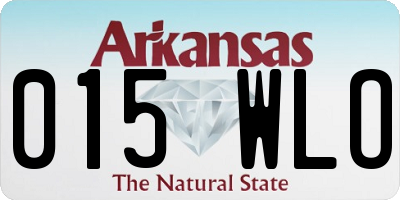 AR license plate 015WLO