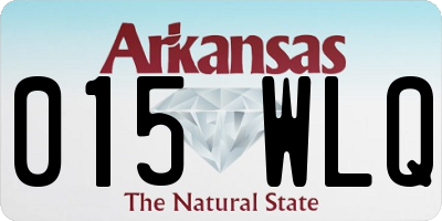 AR license plate 015WLQ