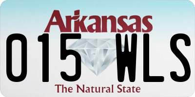 AR license plate 015WLS