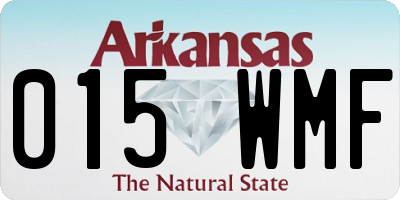 AR license plate 015WMF