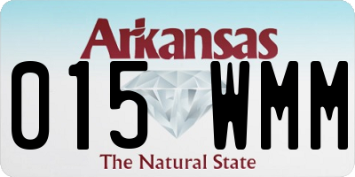 AR license plate 015WMM